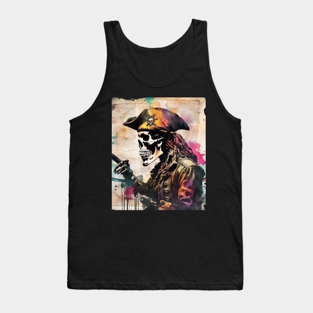 skeletal pirate Tank Top by mdr design